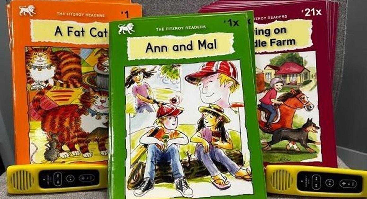 A selection of decodable readers available at the Children and Youth Library