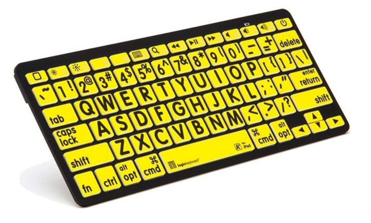 Large print keyboard with high contrast keys